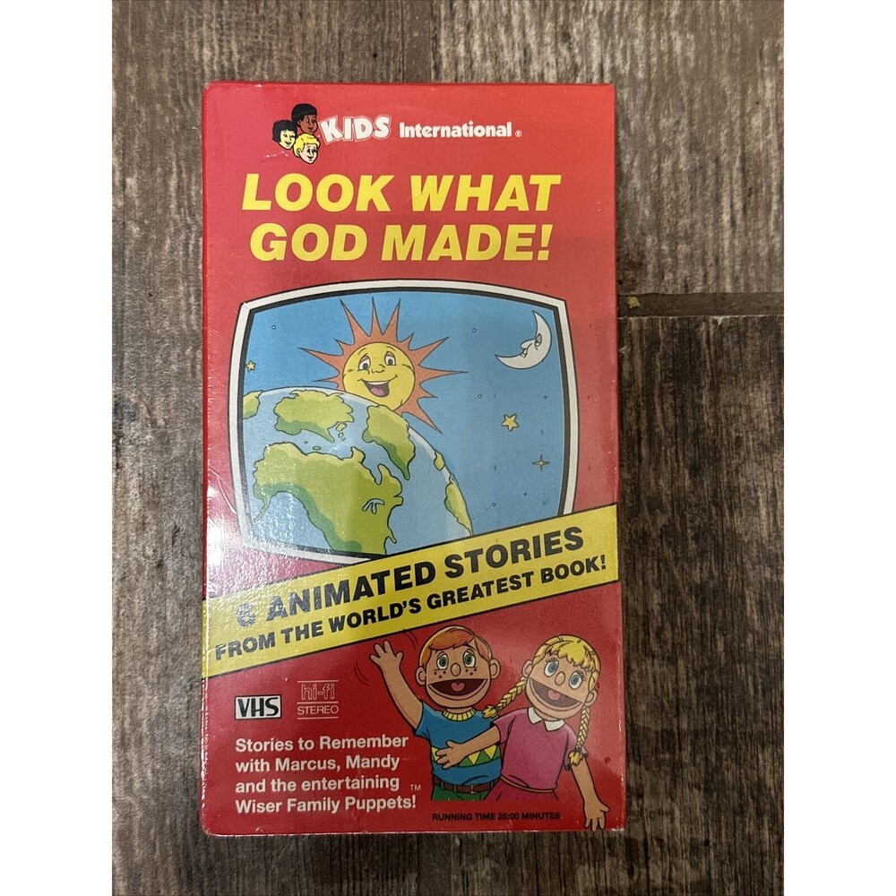 Look What God Made 6 Animated Bible Stories VHS 1987 Kids International Sealed